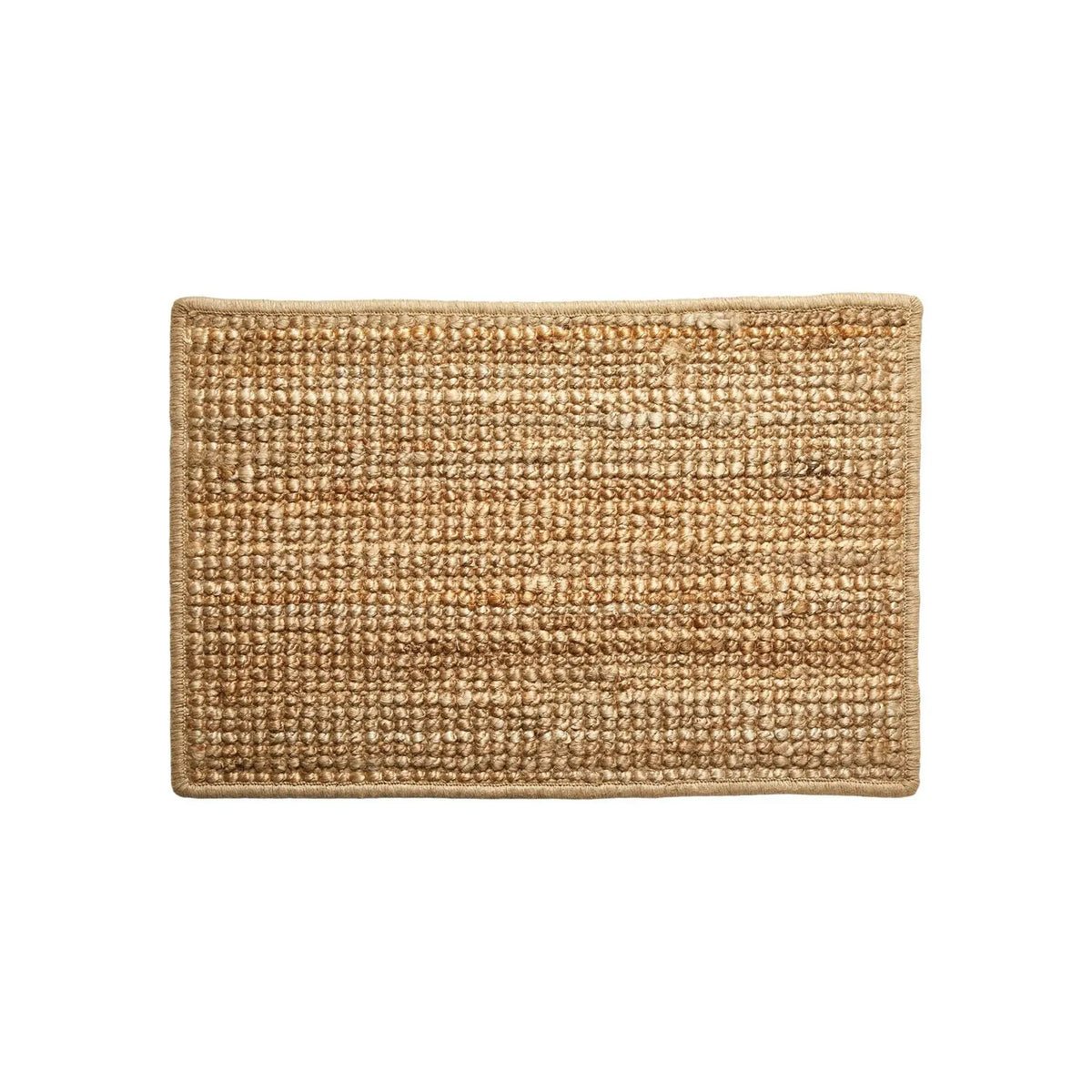 Bouclé Jute Rug with Latex Backing 60 x 90 cm - Natural