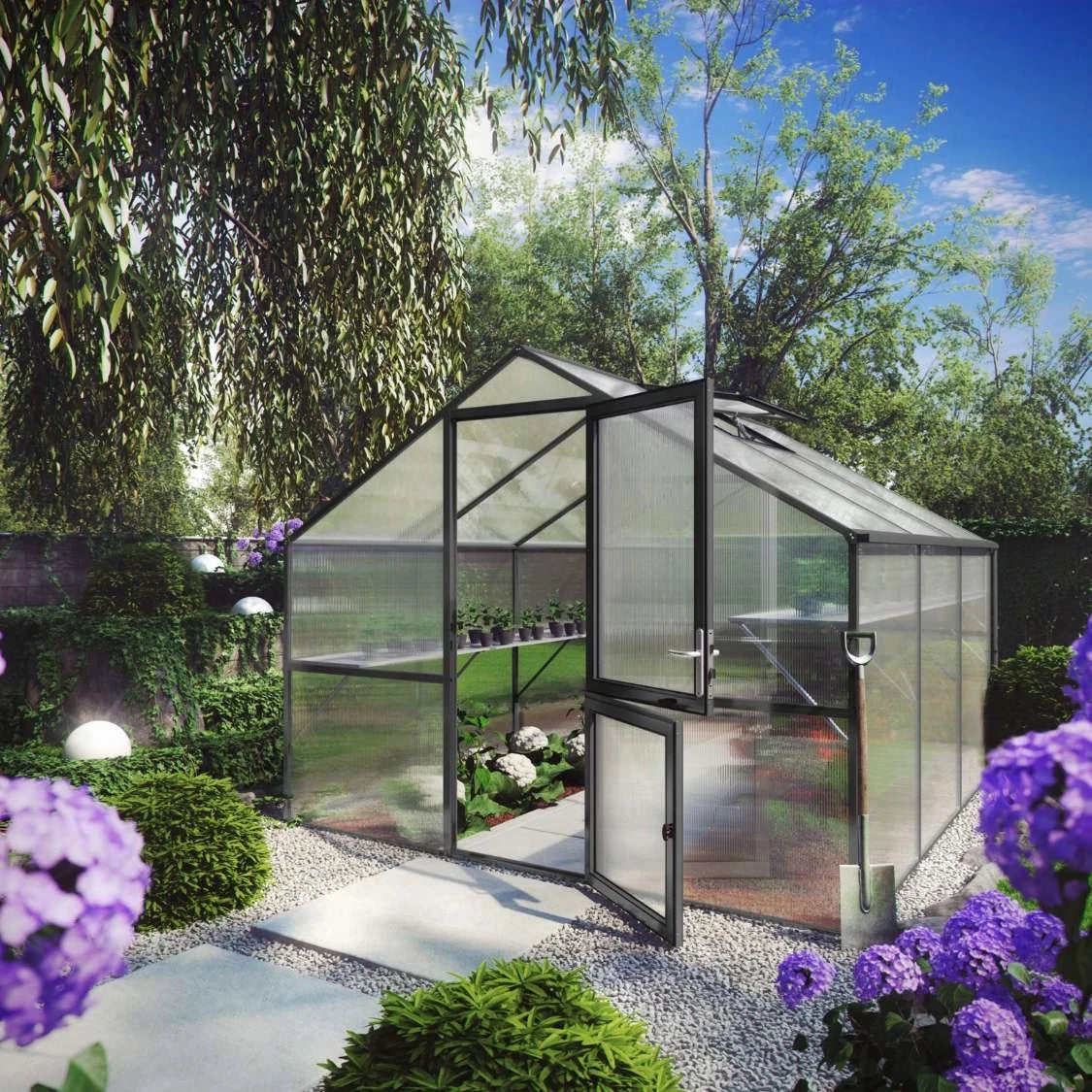 Orchidee III Anthracite Grey Greenhouse KGT – Contemporary Look